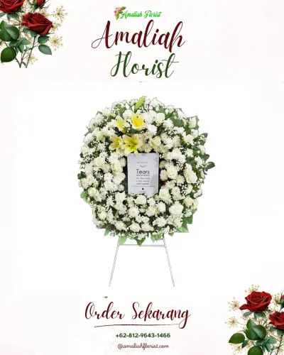 Krans Bunga Duka Cita di Kebun Handil