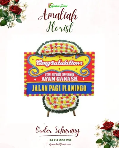 Bunga Papan Congratulation di Kebun Handil